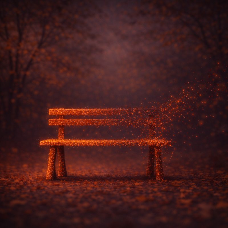 Chimes cover — autumn ember bench